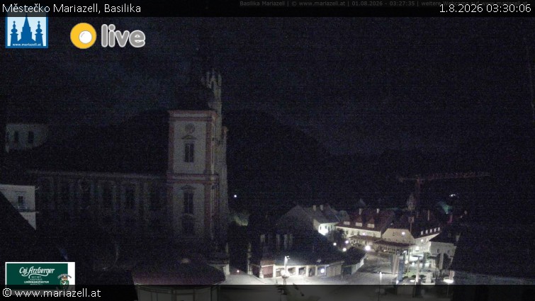 Städtchen Mariazell - Basilika - 1.8.2026 v 03:30