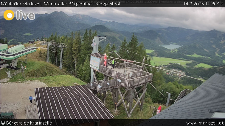 Městečko Mariazell - Mariazeller Bürgeralpe - Berggasthof - 14.9.2025 v 11:30 Městečko Mariazell - Mariazeller Bürgeralpe - Berggasthof - 14.9.2025 v 11:30