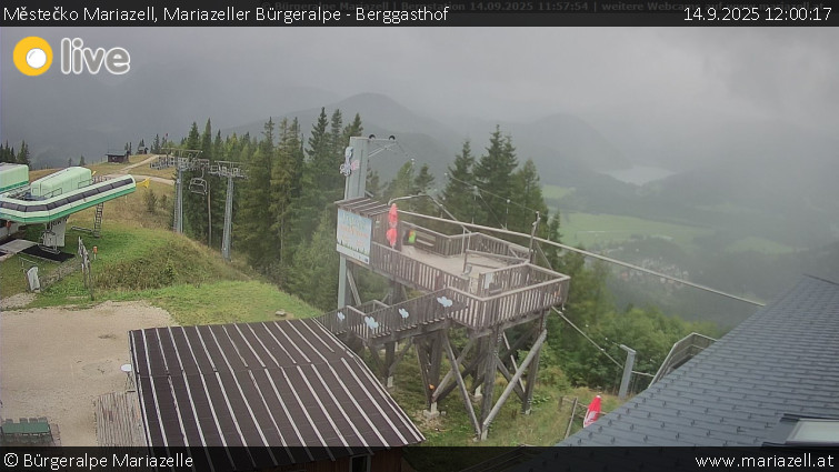 Městečko Mariazell - Mariazeller Bürgeralpe - Berggasthof - 14.9.2025 v 12:00