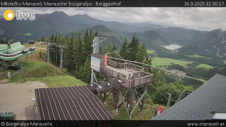 Městečko Mariazell - Mariazeller Bürgeralpe - Berggasthof - 16.9.2025 v 11:30