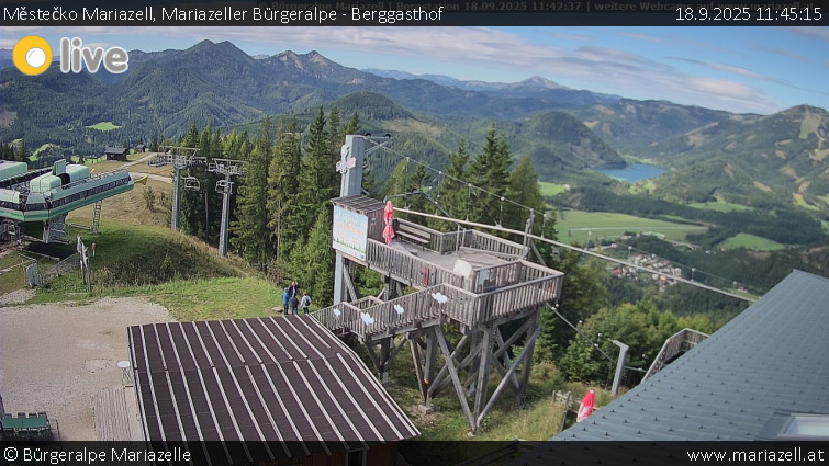 Městečko Mariazell - Mariazeller Bürgeralpe - Berggasthof - 18.9.2025 v 11:45 Městečko Mariazell - Mariazeller Bürgeralpe - Berggasthof - 18.9.2025 v 11:45