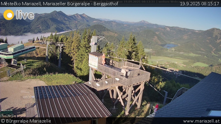 Městečko Mariazell - Mariazeller Bürgeralpe - Berggasthof - 19.9.2025 v 08:15