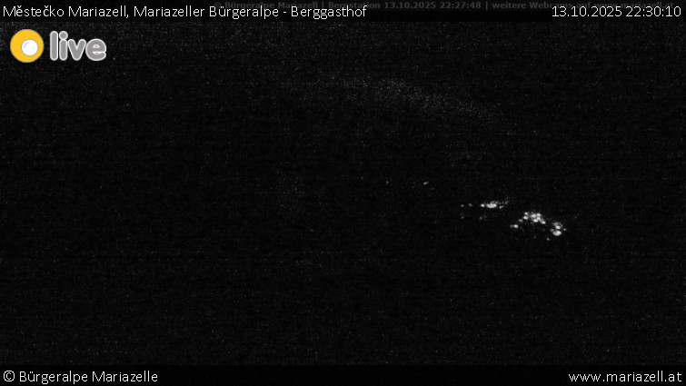 Městečko Mariazell - Mariazeller Bürgeralpe - Berggasthof - 13.10.2025 v 22:30