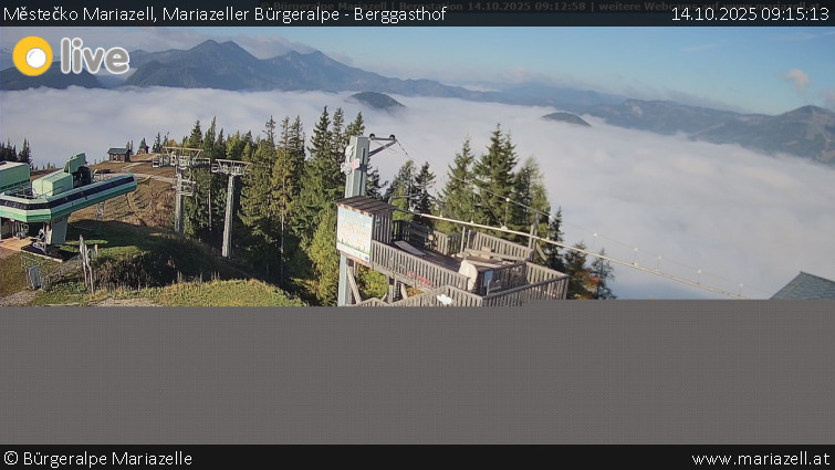 Městečko Mariazell - Mariazeller Bürgeralpe - Berggasthof - 14.10.2025 v 09:15 Městečko Mariazell - Mariazeller Bürgeralpe - Berggasthof - 14.10.2025 v 09:15