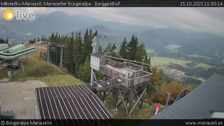 Městečko Mariazell - Mariazeller Bürgeralpe - Berggasthof - 15.10.2025 v 11:30