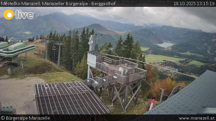 Městečko Mariazell - Mariazeller Bürgeralpe - Berggasthof - 18.10.2025 v 13:15 Městečko Mariazell - Mariazeller Bürgeralpe - Berggasthof - 18.10.2025 v 13:15