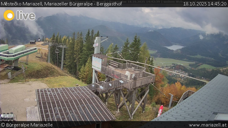Městečko Mariazell - Mariazeller Bürgeralpe - Berggasthof - 18.10.2025 v 14:45 Městečko Mariazell - Mariazeller Bürgeralpe - Berggasthof - 18.10.2025 v 14:45