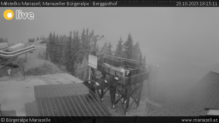 Městečko Mariazell - Mariazeller Bürgeralpe - Berggasthof - 23.10.2025 v 18:15 Městečko Mariazell - Mariazeller Bürgeralpe - Berggasthof - 23.10.2025 v 18:15