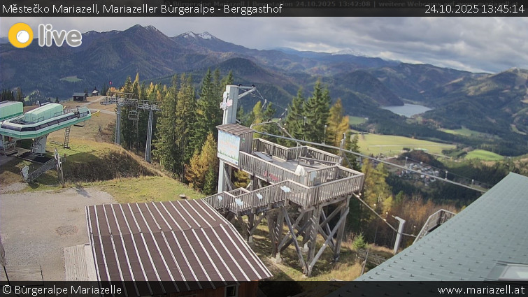 Městečko Mariazell - Mariazeller Bürgeralpe - Berggasthof - 24.10.2025 v 13:45 Městečko Mariazell - Mariazeller Bürgeralpe - Berggasthof - 24.10.2025 v 13:45