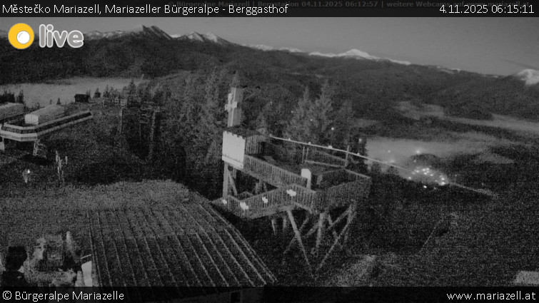 Městečko Mariazell - Mariazeller Bürgeralpe - Berggasthof - 4.11.2025 v 06:15