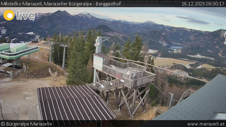 Městečko Mariazell - Mariazeller Bürgeralpe - Berggasthof - 16.12.2025 v 09:30