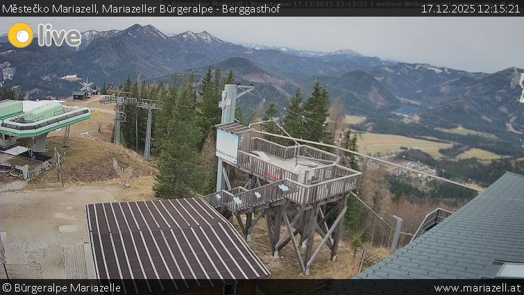 Městečko Mariazell - Mariazeller Bürgeralpe - Berggasthof - 17.12.2025 v 12:15