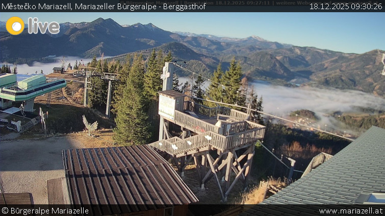 Městečko Mariazell - Mariazeller Bürgeralpe - Berggasthof - 18.12.2025 v 09:30