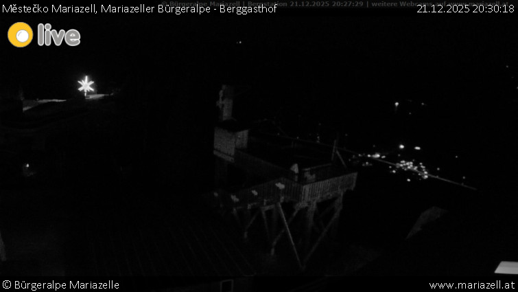 Městečko Mariazell - Mariazeller Bürgeralpe - Berggasthof - 21.12.2025 v 20:30