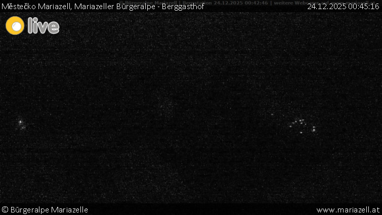 Městečko Mariazell - Mariazeller Bürgeralpe - Berggasthof - 24.12.2025 v 00:45