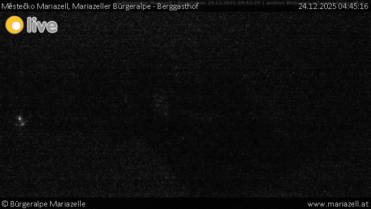 Městečko Mariazell - Mariazeller Bürgeralpe - Berggasthof - 24.12.2025 v 04:45