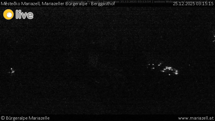 Městečko Mariazell - Mariazeller Bürgeralpe - Berggasthof - 25.12.2025 v 03:15