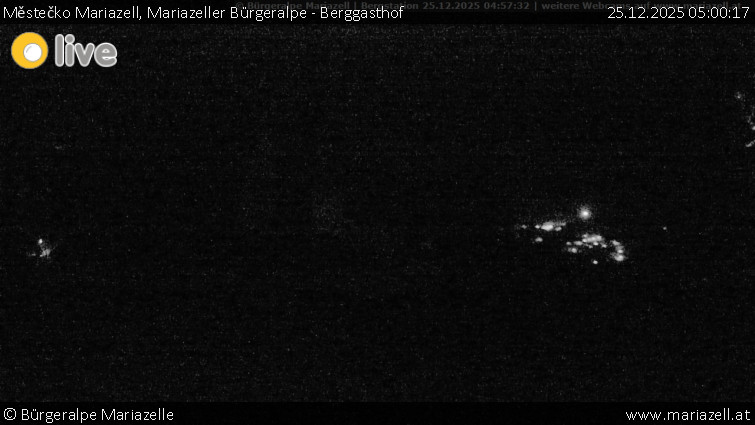 Městečko Mariazell - Mariazeller Bürgeralpe - Berggasthof - 25.12.2025 v 05:00