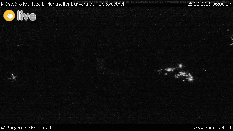 Městečko Mariazell - Mariazeller Bürgeralpe - Berggasthof - 25.12.2025 v 06:00