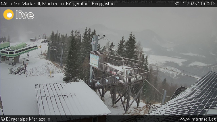 Městečko Mariazell - Mariazeller Bürgeralpe - Berggasthof - 30.12.2025 v 11:00