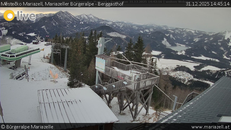 Městečko Mariazell - Mariazeller Bürgeralpe - Berggasthof - 31.12.2025 v 14:45