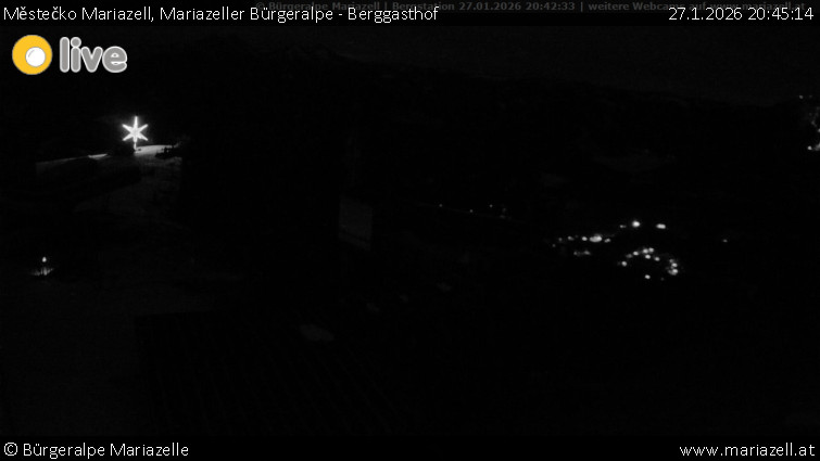 Městečko Mariazell - Mariazeller Bürgeralpe - Berggasthof - 27.1.2026 v 20:45