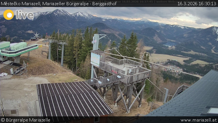 Městečko Mariazell - Mariazeller Bürgeralpe - Berggasthof - 16.3.2026 v 16:30