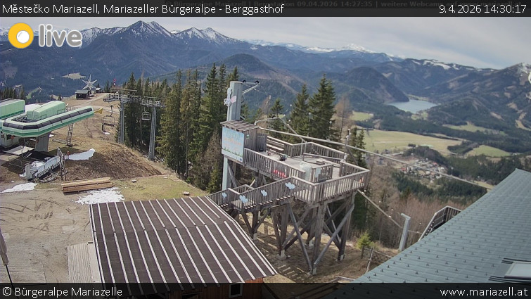 Městečko Mariazell - Mariazeller Bürgeralpe - Berggasthof - 9.4.2026 v 14:30