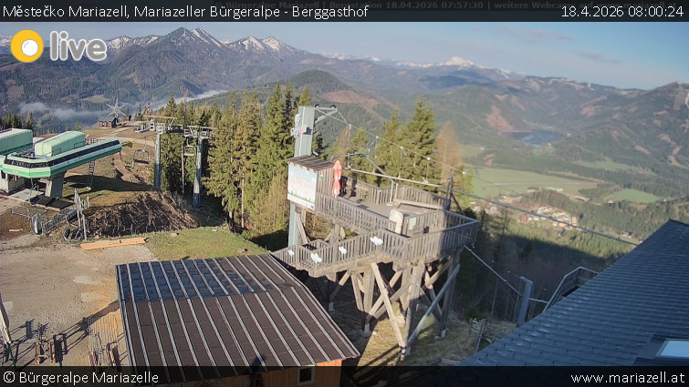 Městečko Mariazell - Mariazeller Bürgeralpe - Berggasthof - 18.4.2026 v 08:00