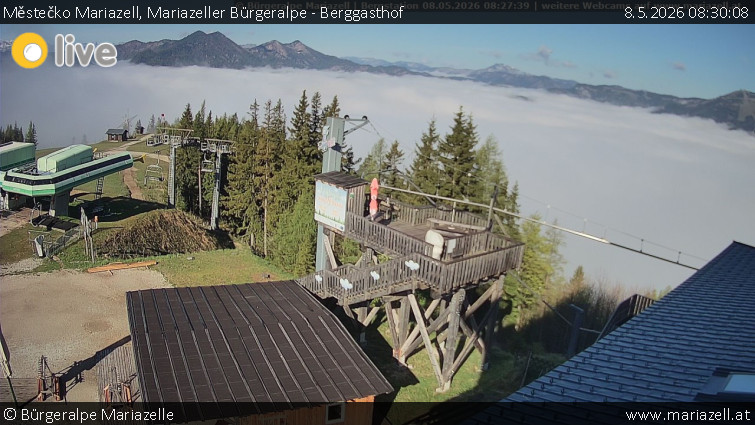 Městečko Mariazell - Mariazeller Bürgeralpe - Berggasthof - 8.5.2026 v 08:30