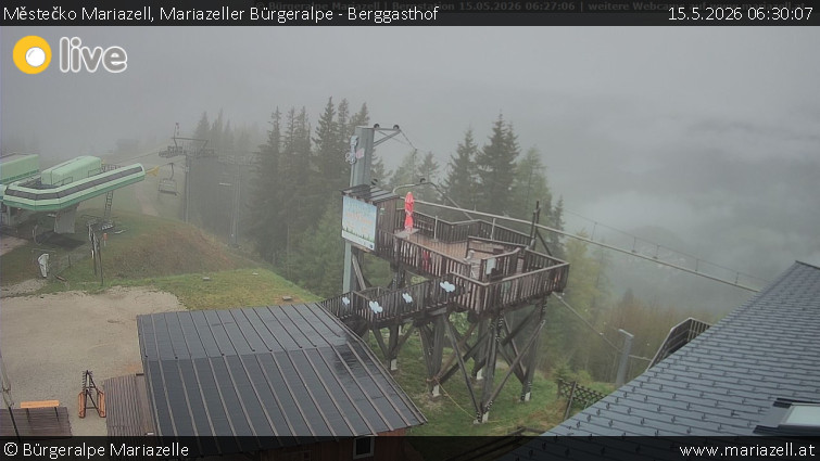 Městečko Mariazell - Mariazeller Bürgeralpe - Berggasthof - 15.5.2026 v 06:30