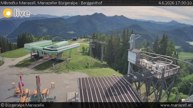 Městečko Mariazell - Mariazeller Bürgeralpe - Berggasthof - 4.6.2026 v 17:30