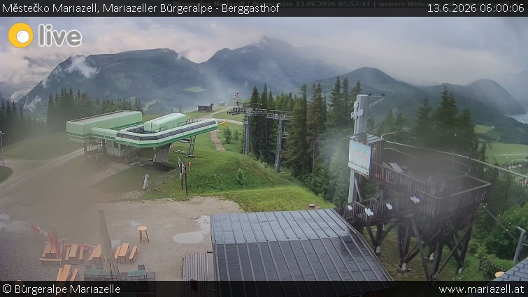 Městečko Mariazell - Mariazeller Bürgeralpe - Berggasthof - 13.6.2026 v 06:00