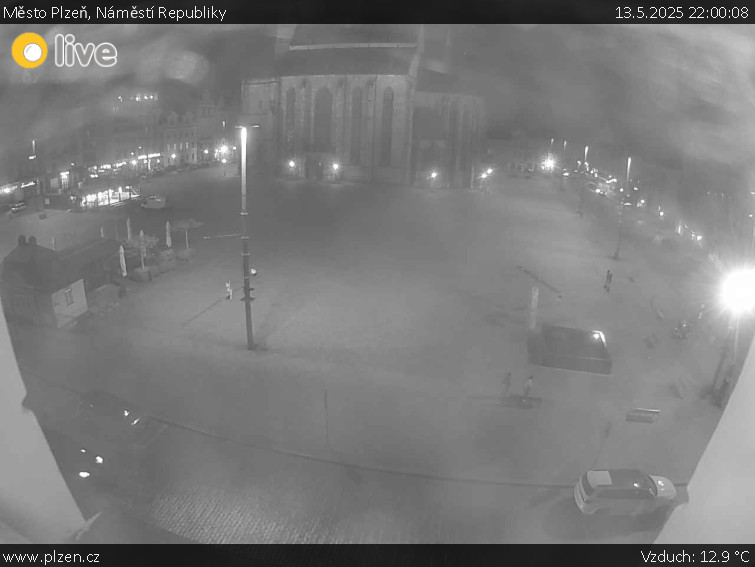 Město Plzeň - Náměstí Republiky - 13.5.2025 v 22:00 Město Plzeň - Náměstí Republiky - 13.5.2025 v 22:00