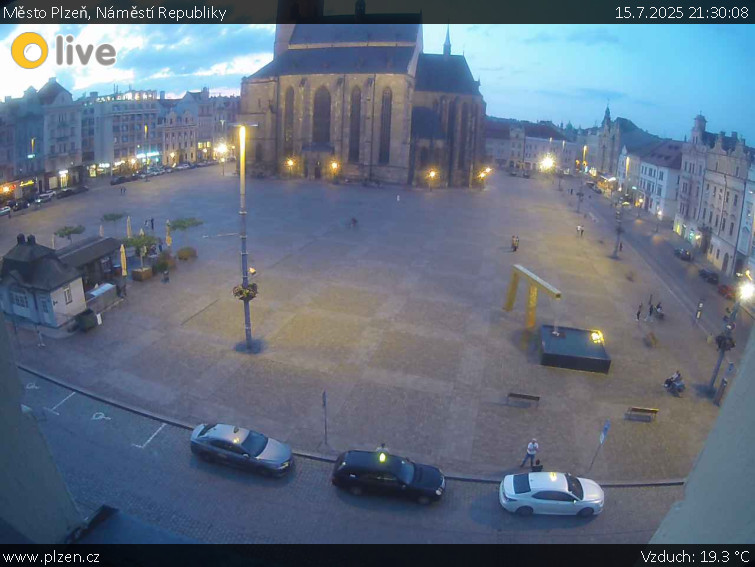 Město Plzeň - Náměstí Republiky - 15.7.2025 v 21:30 Město Plzeň - Náměstí Republiky - 15.7.2025 v 21:30
