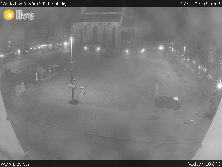 Město Plzeň - Náměstí Republiky - 17.9.2025 v 03:30