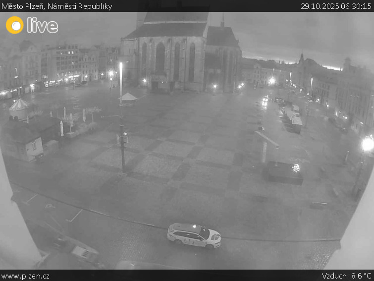 Město Plzeň - Náměstí Republiky - 29.10.2025 v 06:30 Město Plzeň - Náměstí Republiky - 29.10.2025 v 06:30