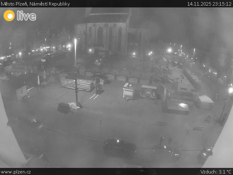 Město Plzeň - Náměstí Republiky - 14.11.2025 v 23:15