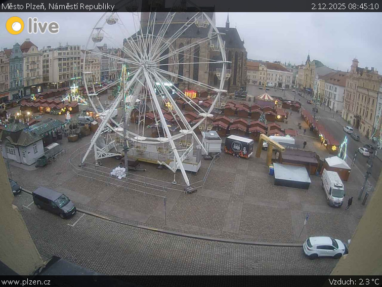 Město Plzeň - Náměstí Republiky - 2.12.2025 v 08:45