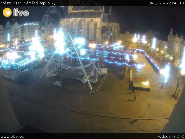 Město Plzeň - Náměstí Republiky - 24.12.2025 v 20:45