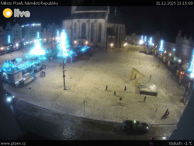 Město Plzeň - Náměstí Republiky - 31.12.2025 v 21:15