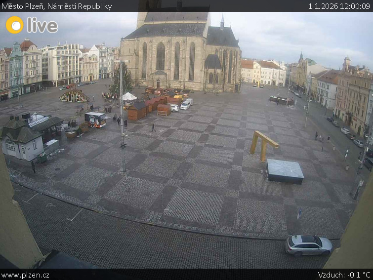 Město Plzeň - Náměstí Republiky - 1.1.2026 v 12:00