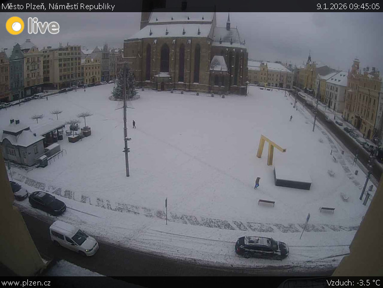Město Plzeň - Náměstí Republiky - 9.1.2026 v 09:45