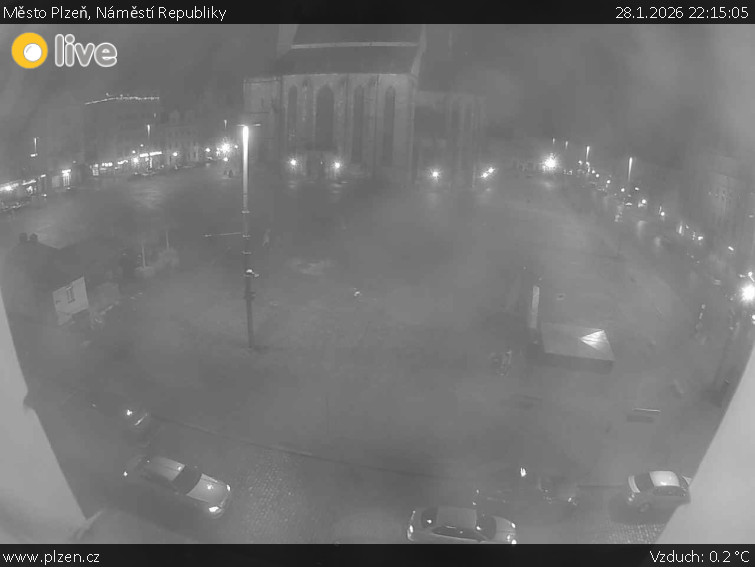 Město Plzeň - Náměstí Republiky - 28.1.2026 v 22:15