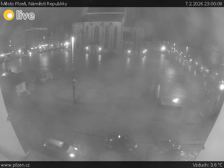 Město Plzeň - Náměstí Republiky - 7.2.2026 v 23:00
