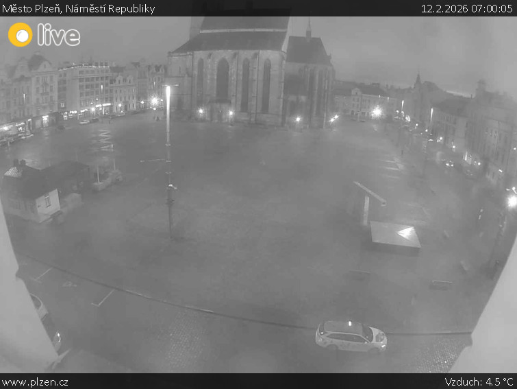 Město Plzeň - Náměstí Republiky - 12.2.2026 v 07:00