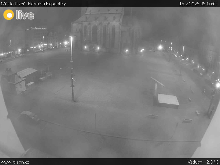 Město Plzeň - Náměstí Republiky - 15.2.2026 v 05:00