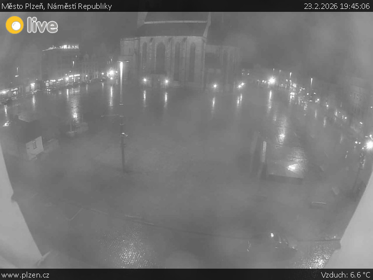 Město Plzeň - Náměstí Republiky - 23.2.2026 v 19:45