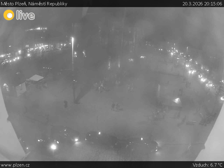 Město Plzeň - Náměstí Republiky - 20.3.2026 v 20:15