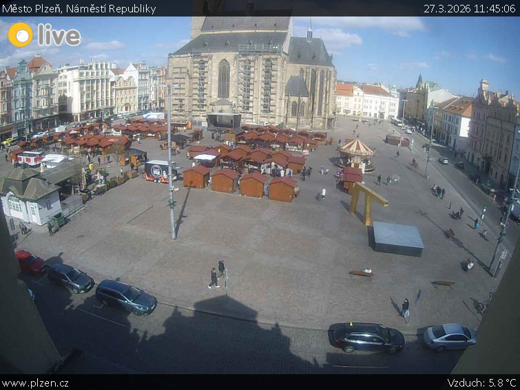 Město Plzeň - Náměstí Republiky - 27.3.2026 v 11:45